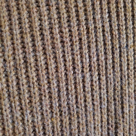 Gap Chunky Knit Mock Neck Sweater Wool Alpaca Blend Camel Brown Size M Cozy - Picture 13 of 13